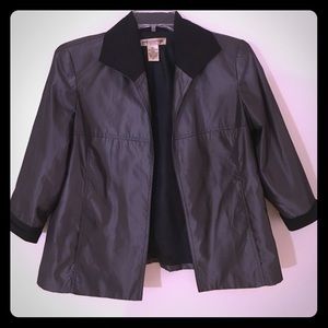 Black/dark grey mini checkered print jacket